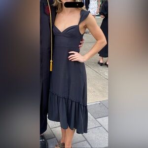 Urban Outfitters Black Strapless A-Line Dress